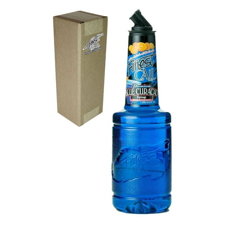 Finest Call Premium Blue Curacao Drink Mix, 1 Liter Bottle (33.8 Fl Oz), Individually Boxed Pack of