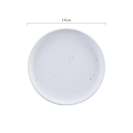 

Livesture Japanese-style Dinner Plate Creative And Beautiful Ceramic Household Retro Tableware White 19cm