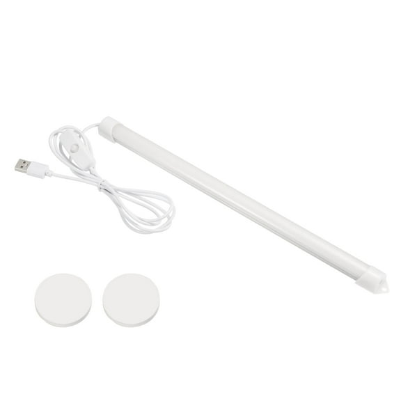 Uxcell 14.7 Inch Under Cabinet Light USB Desk Reading Strip LED Stick on Lamp Bar, White