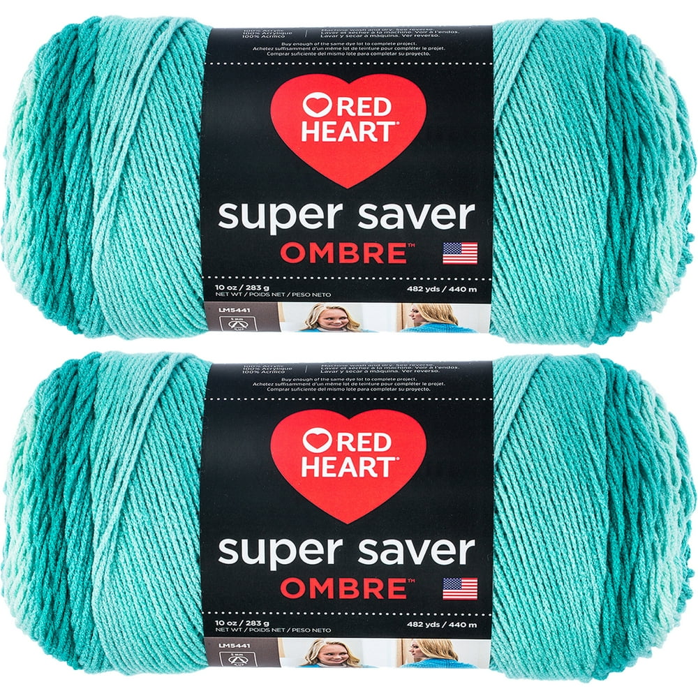 Red Heart Super Saver Ombre YarnSpearmint, Multipack Of 2 Walmart