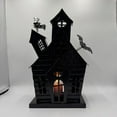 thumbnail image 5 of Shoreew Halloween Haunted House Candle Holder Hollow Iron Tealight Candle Stand Candlestick Table Centerpiece Home Office Desktop Decoration, 5 of 6