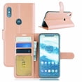 thumbnail image 1 of [PST] Motorola One Vision Wallet Case, Leather Magnetic Card Slot Wallet Folio Flip Case Cover, 1 of 6