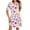 Multicolor, variant on Tropical Print Dresses for Women Fashion Round Neck Short Sleeved Printed Pullover Dress