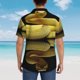 thumbnail image 4 of Balery Yellow White-Lipped Pit Viper Camisas hawaianas de manga corta para hombre, camisas playeras de corte holgado, camisas de vacaciones con botones,3X-Large, 4 of 7