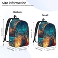 thumbnail image 3 of Naloa Celestial Stag Cosmic Glow Canvas Backpack for Men Women Rucksack Casual Travel Daypack College Tote Satchel Bookbag for Teens-Medium, 3 of 7