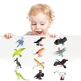 thumbnail image 4 of 12Pcs Simulation Animal Model Figure Animals Statues Playset Hand-Painted for Party Supplies Classrooms Rewards Kids Cognition - Bird, Optional, 4 of 8