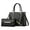Black, variant on 2Pcs Purses for Women Tote Bag Wallet Set Crossbody Shoulder Handbags Top Handle Satchel