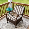 thumbnail image 4 of Outdoor Patio Cushion Covers 4 Pack Brown Striped Patio Chair Cushion Covers with Ties and Zipper Vertical Stripe Modern Minimalist Waterproof Outdoor Seat Cushion Covers for Patio Furniture 22"x22", 4 of 9