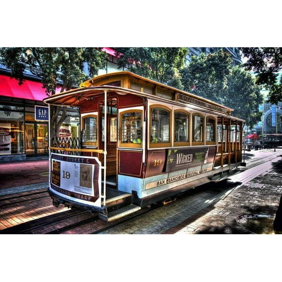 San Francisco Streetcar - CANVAS OR FINE PRINT WALL ART