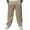 #318-Khaki, variant on Men's Solid Jacquard Striped Wide-Leg Pants - Straight-Leg Casual Retro Daily Wear Trousers