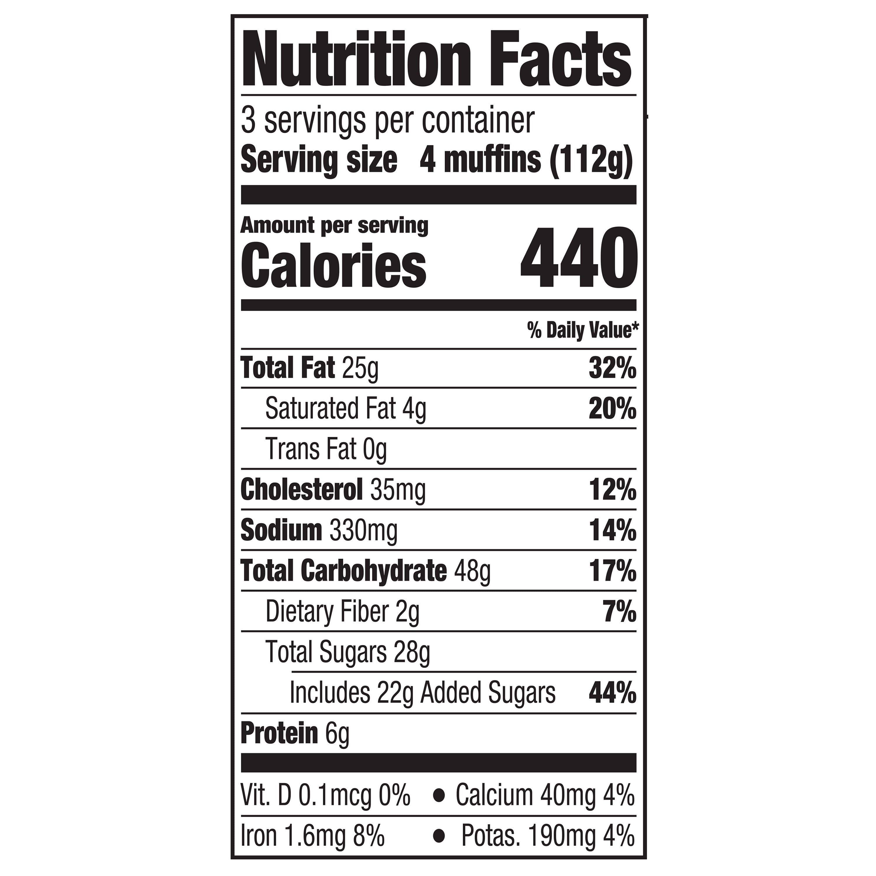 Marketside Soft Texture Mini Chocolate Chip Muffins, 11.8 oz, 12 Count