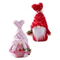 thumbnail image 3 of 2 gnomos de peluche decorativos para San Valentín con adorable diseño de corazón. Opción de regalo para San Valentín., 3 of 5