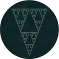 thumbnail image 1 of Ahgly Company Indoor Round Patterned Night Black Area Rugs, 3' Round, 1 of 6