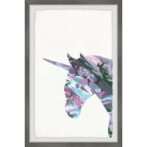 Marmont Hill Dashing Unicorn Ii Framed Wall Art, 24.00" x 1.50"