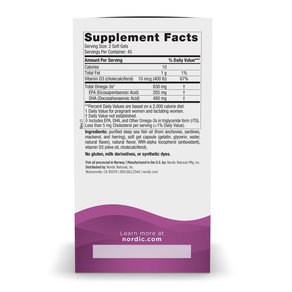 Nordic Naturals Prenatal DHA Softgels, Strawberry, 830mg, 90 Ct