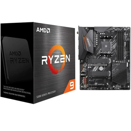 AMD Ryzen 9 5950X 16-core 32-thread Desktop Processor + Gigabyte Ultra Durable B550 GAMING X V2 Desktop Motherboard