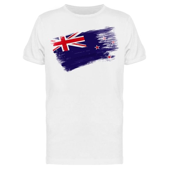 Brush Painted Flag New Zealand Tee Men's -Image by Shutterstock