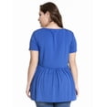 thumbnail image 4 of Tachiuwa T-Shirt Uni pour Femmes Manches Courtes Col Tailles 4TG, 4 of 7