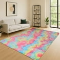 thumbnail image 2 of Ameha Shaggy Rug 5x7ft Ultra Soft Comfy Large Fluffy Rugs Non-Slip For Teen Adults Apartment Bedroom Home Decor Rainbow, 2 of 10