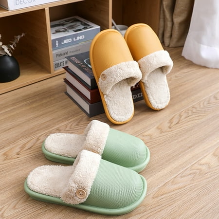 

Women s Removable Washable Plush Lined Slippers Memory Foam Slippers Winter Waterproof Slippers Warm Home Slippers Indoor Outdoor for Women Men