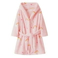 thumbnail image 2 of NIEWTR 2T 3T 4T 5T 6T 7T 8T Kids Bathrobe Boys Girls Robe Kids Flannel Hooded Bathrobe Sleepwear Pajamas Toddler Soft Plush Robes for Girls(4-5 Years), 2 of 3