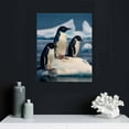 thumbnail image 4 of Nawypu  Canvas Print Wall Art Set Arctic Penguins Jumping on Ice Floes Nature Wilderness Photography Realism Rustic Scenic Modern Wall Decor for Living Room Bedroom Office - 16x20 inch, 4 of 4