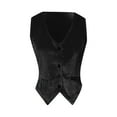 thumbnail image 4 of Essentials Jacket for Women Solid Fashion Sleeveless Button Vest Casual Top Lightweight Jackets Black, 4 of 5