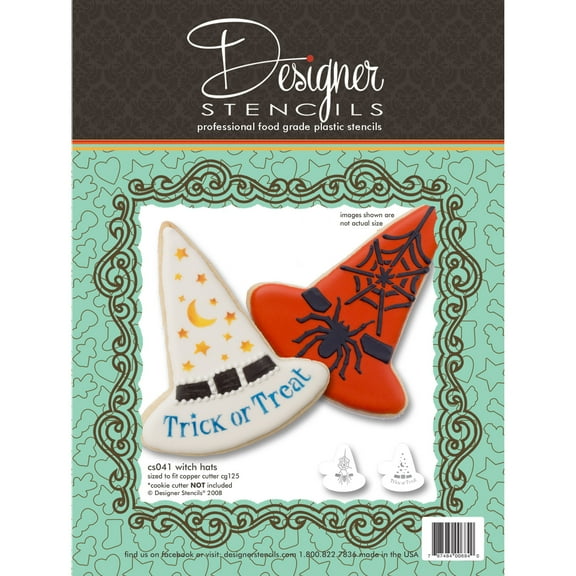 Halloween Witch Hat Cookie Stencil Set (no cutter) by Designer Stencils