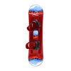 Lucky Bums 120cm Youth Kids Plastic Snowboard w/ Adjustable Bindings, Red