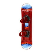 Lucky Bums 120cm Youth Kids Plastic Snowboard w/ Adjustable Bindings, Red