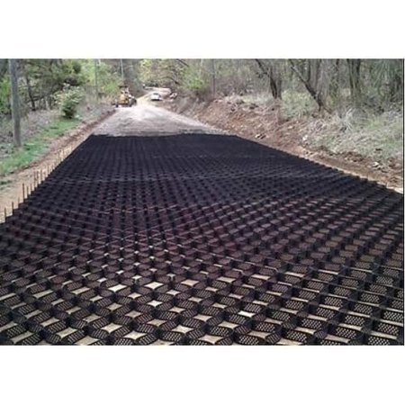 Commercial Grade Geocell BaseCoreHD™ 2" Ground Grid Heavy Duty Gravel Stabilizer | +2000/LBS SQ FT | Polyethylene | for Sheds, Pathway, ATV and Patios | 54 sq feet 1 Panels (6x9), black
