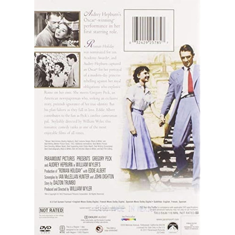 Paramount, Digital Video Disc, Roman Holiday, Classic Romantic