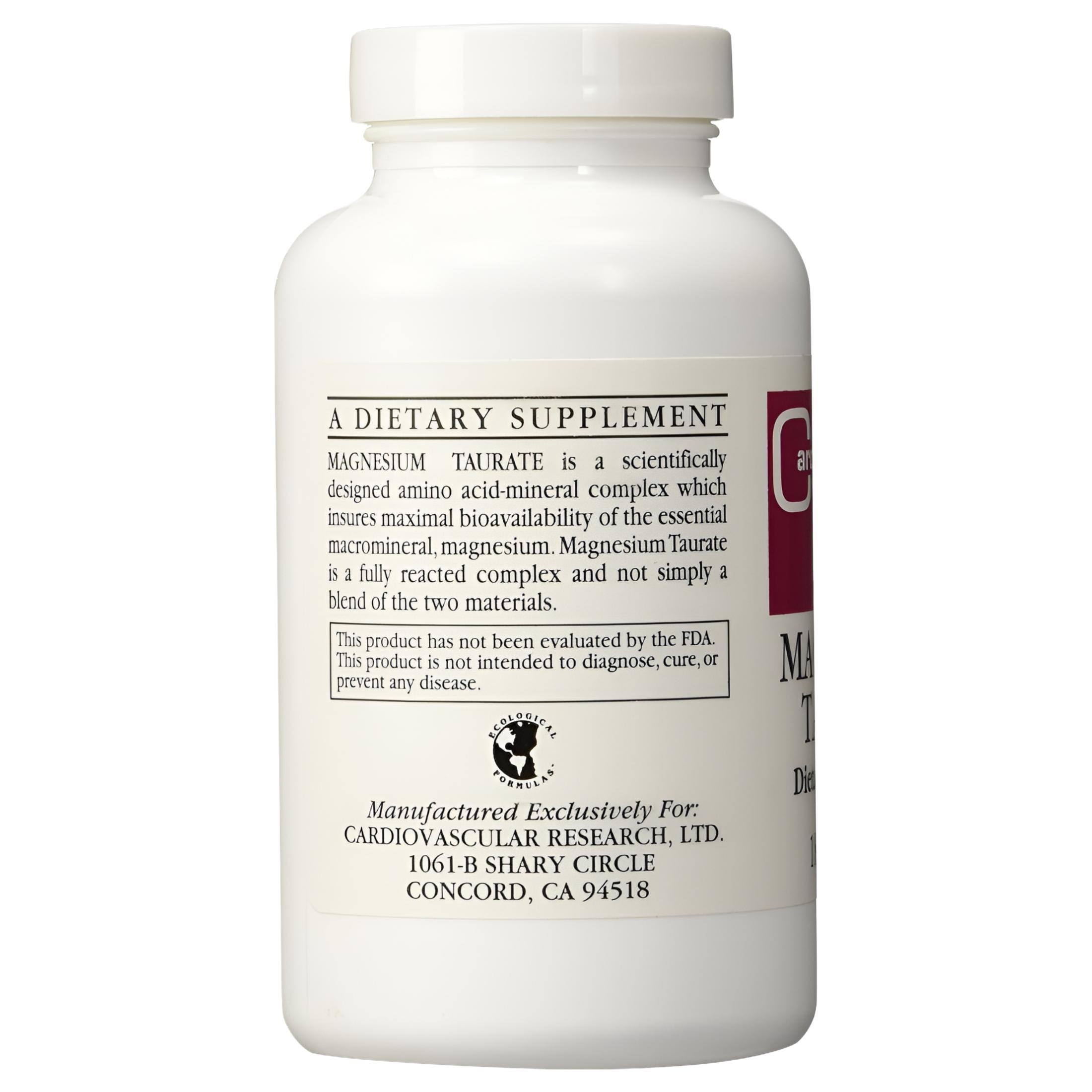 Cardiovascular Research Magnesium Taurate 125 mg 180 Veg Caps