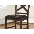 thumbnail image 4 of Monarch Specialties Dining Chair, 44" Height, Set Of 2, Side, Upholstered, Counter Height, Dining Room, Kitchen, Dark Walnut, Brown Leather Look, Transitional, 4 of 4