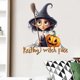 thumbnail image 4 of 2024 Halloween New Witch Pumpkin Head Wall Sticker, 4 of 5
