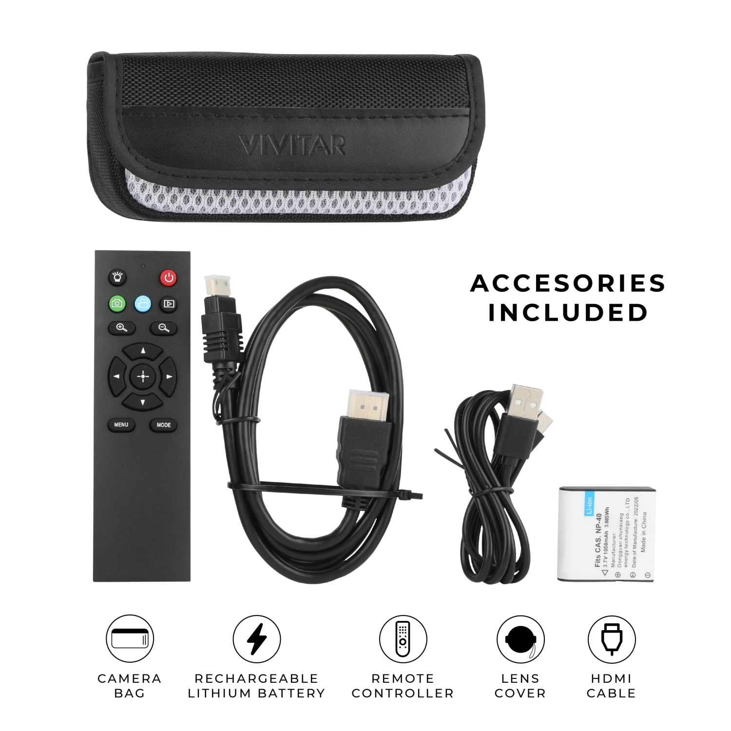 Vivitar 4K HD Digital Video Camera with WiFi, Built in Night Vision, and 3" Touch Rotational Display