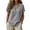 BPQ46-Gray, variant on Linen Shirts For Women - Split V Neck Short Sleeve Loose Fit Cotton Tops Linen Button Down Summer Casual Dressy Blouse Khaki L