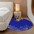thumbnail image 2 of Round Rugs 3Ft, Blue Botanical Round Area Rug Washable Indoor Throw Carpet, Farmhouse Spring Summer Flower Small Non Slip Circle Rug for Bedroom Living Room Home Decor Aesthetic, 2 of 8