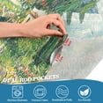 thumbnail image 3 of Yayeee Kitchen Curtains Tier Pair Light Filtering 27"x36" Rod Pocket Short Cafe Window Panel, Art Garden Scene, 3 of 7