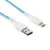 onn. USB to USB-C Cable, Aqua, 6'