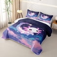 thumbnail image 3 of Homewish Cute Axolotl Quilt King For Kids,Starry Night King Coverlet Set,3-Piece, 3 of 7