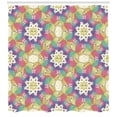 thumbnail image 3 of Unicorn Shower Curtain, Rainbow Colored Mane in Heart Shape with Smiling Sun and Gemstones Childish Cartoon, Fabric Bathroom Set with Hooks, 69W X 75L Inches Long, Multicolor, by Ambesonne, 3 of 3