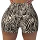 thumbnail image 2 of Balery Leopard And Zebra1 Pantalones cortos de entrenamiento estampados para mujer, sin costuras, ajustados, para gimnasio, yoga, correr, deportes, ejercicio activo, fitness.-Large, 2 of 8