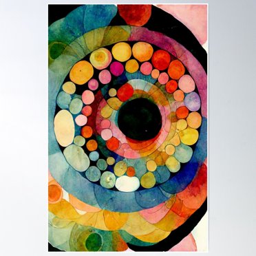DOPAPRINT Pastel Colorful Abstract Painting Long Horizontal Wall Art ...