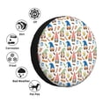 thumbnail image 4 of Fotbe Barbecue Gnomes Funda de Llanta de Repuesto con Estampado, Engrosada, Ajuste Universal para Jeep, Remolque, RV, SUV, Camión-17 inch, 4 of 6
