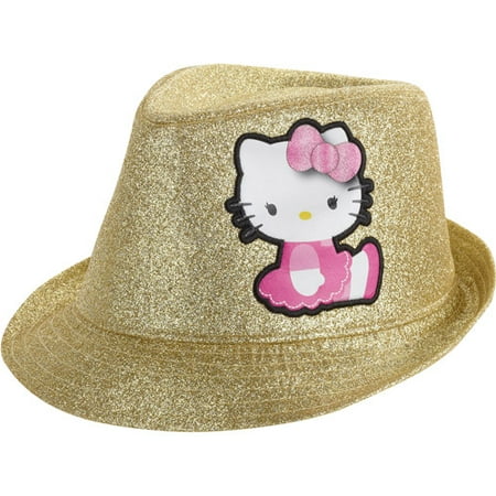 Hello Kitty Gold Glitter Fedora