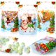 thumbnail image 1 of Bolsas de regalo de Navidad Blosssound con forma de muñeco de nieve de plástico, 14 x 22 x 4 cm, 50 unidades, 1 of 6