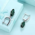 thumbnail image 6 of QQTDFG Platinum Plated Earrings Drop Dangle AAA Zirconia Green Latch Back Clasp L580-default, 6 of 7