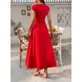 thumbnail image 6 of Women's Single Shoulder Midi Dress with Pockets 65% viscose 35% polyester Stretchy Body Not Lined Elegant Everyday Wear, 6 of 22