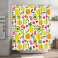 thumbnail image 5 of Rateoe Avocado And Pineapple Shower Curtain - Fancy Bathroom Shower Curtain Sets - Waterproof Shower Curtain with Hooks with 12 Plastic Hooks 72x72 Inches, 5 of 5